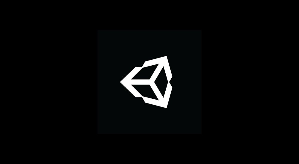 unity logo on a black background