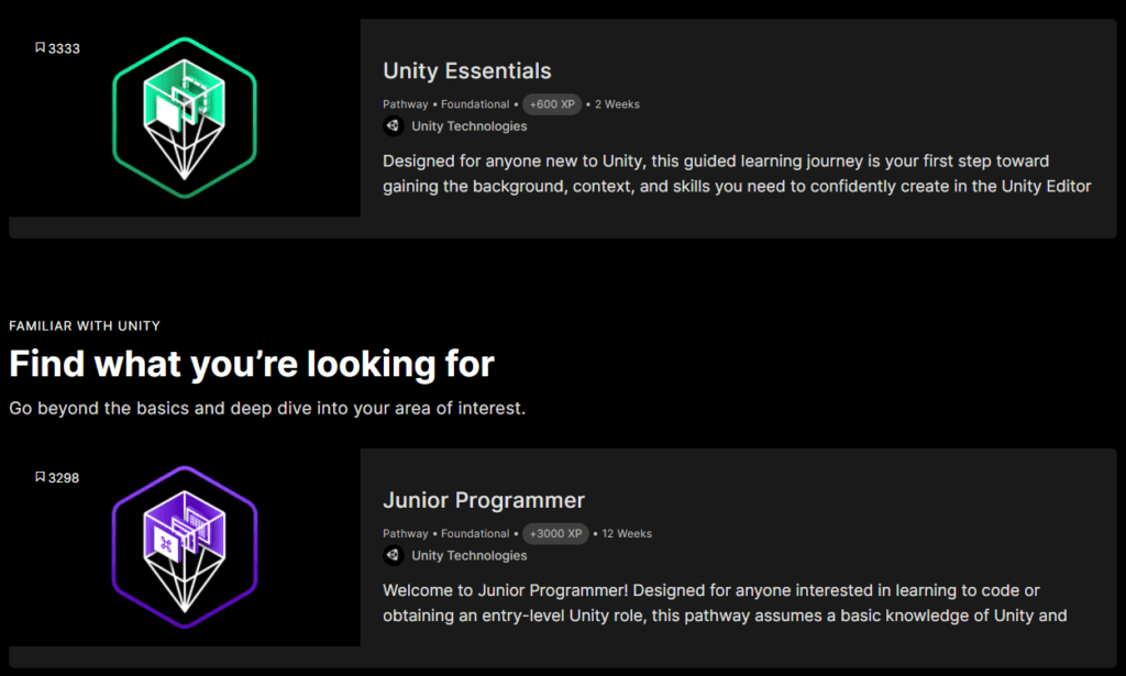 unity learn premium screenshot