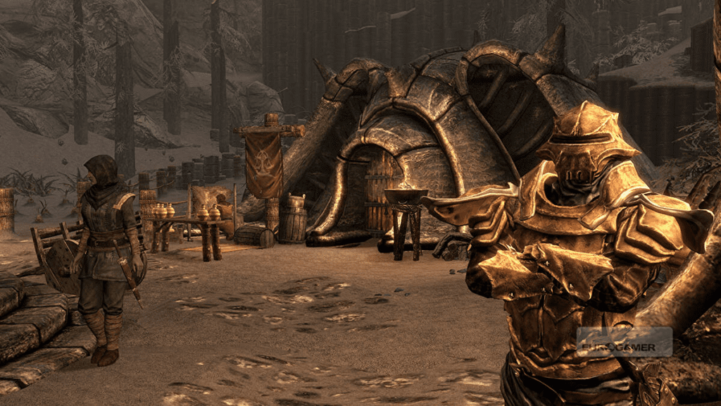 Screenshot of The Elder Scrolls V: Skyrim's DLC: Dragonborn. Stages of game development.