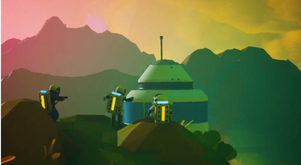low poly game: Astroneer