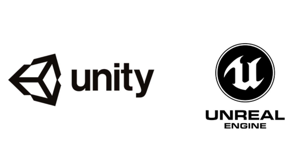unity and unreal engine logos