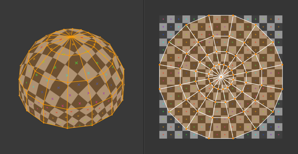 UV maps in Blender.