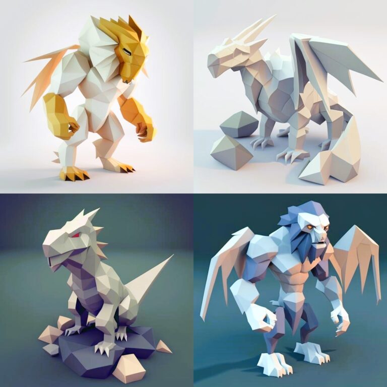 Low-poly characters