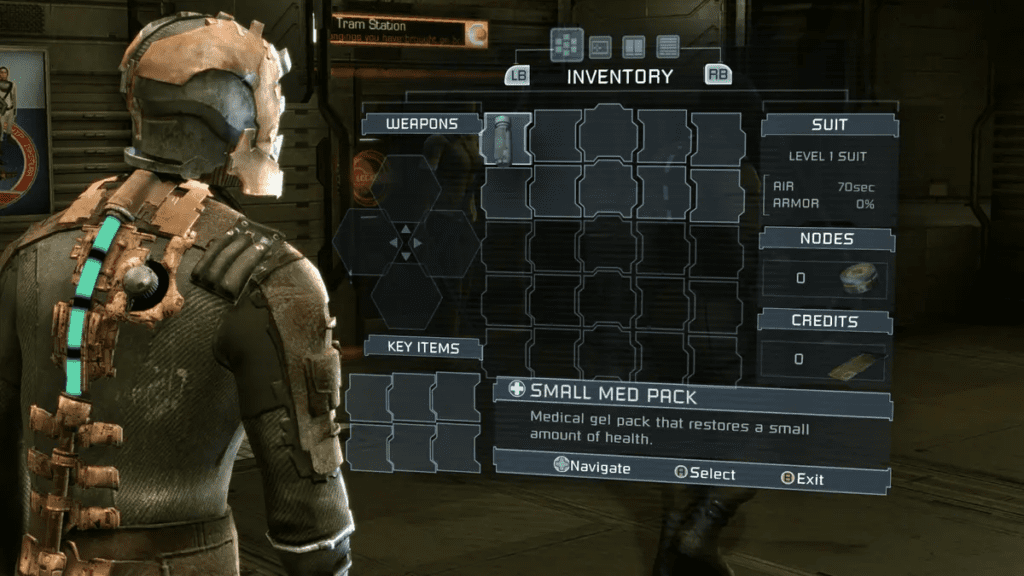 dead space ui in a 3d game