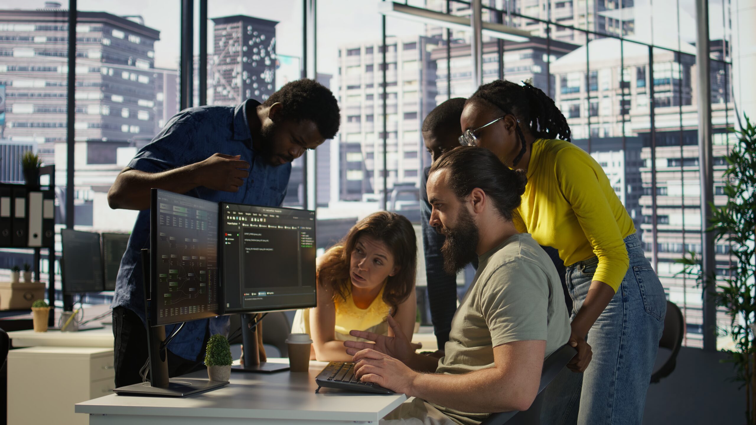 video game developing team